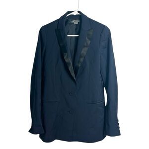 Vince Navy Blue Double Breasted Two Button Wool Blazer Size 6